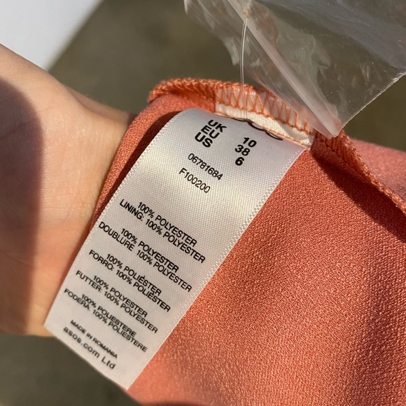 ASOS DESIGN crop top thigh split satin midi dress - Picture 13 of 17